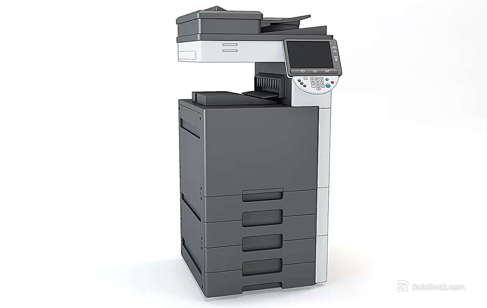 Professional Office Appliance Multifunction Printer With Multiple Paper Trays And Digital 3d model 