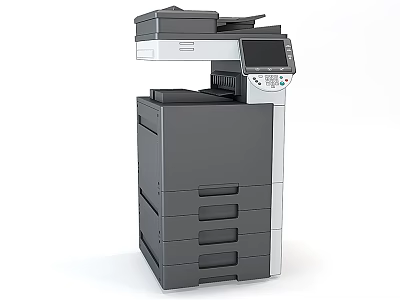 Professional Office Appliance Multifunction Printer With Multiple Paper Trays And Digital 3d model
