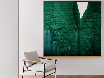 dark green abstract decorative painting model