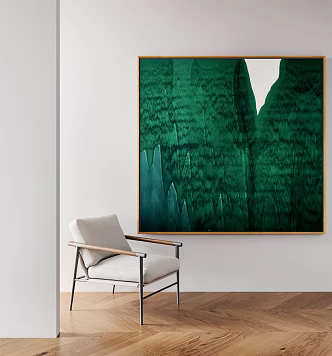dark green abstract decorative painting 3d model