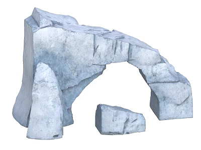 Natural Rockery Stones Featuring Arched Structure And Irregular Stacked Design 3d model