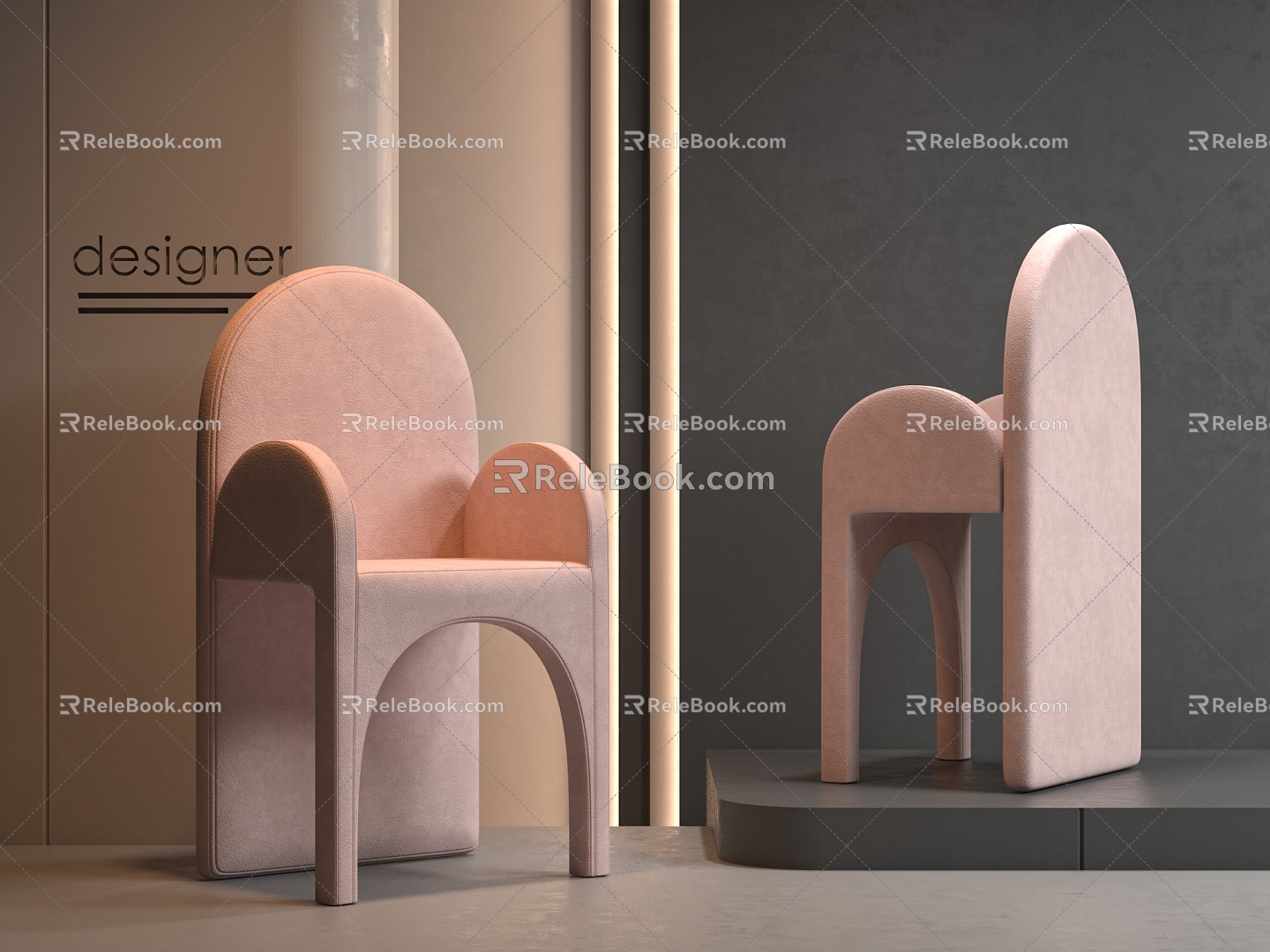 Modern children's chair 3d model