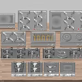 Various Styles of Kitchen Appliances Featuring Gas Stoves Induction Cooktops and Stainless Steel Designs