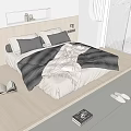 Minimalist Japanese Style Bedroom With Platform Bed Wooden Elements White Decor Pillows Books And Slippers