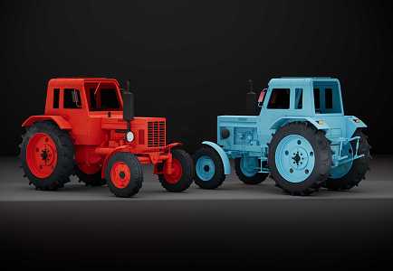 Modern toy car large tractor 3d model