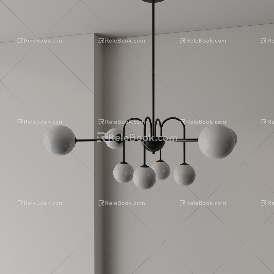 Modern chandelier 3d model