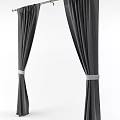 Elegant Gray Curtains With Modern Tiebacks And Soft Drapery For Home Window
