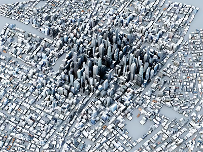 modern city 3d model
