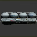 Industrial Equipment With Four White Cylindrical Tanks And Metal Base Frame For Industrial Use