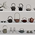 New Chinese Tea Set 3d model