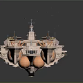 Futuristic Twin Hull Space Aircraft Carrier With Runway And Deck Design
