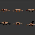 Shirtless Male Characters 3D Models With Various Pants And Shoes