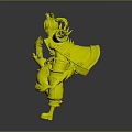 Anime Style Fantasy Character With Twin Ponytails Horns Blue Black Outfit And Flame Effects
