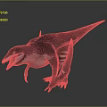 Realistic Pterosaur Dinosaur 3D Model With Spread Wings Sharp Teeth And Black White Body