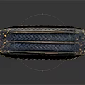 Woven Decorative Tissue Box With Blue And Gold Braided Texture For Home Use