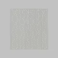 Modern Curtain With Hanging Beads And White Vertical Stripes Design