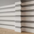 Gray And White Striped Wall Paneling With Layered Lines Modern Minimalist Design
