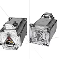 Industrial Servo Motors With High Precision Shaft And Warning Label Design