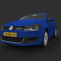 Blue Volkswagen Car Exterior Design With Front View And Modern Styling Features