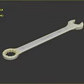 Double Ended Chrome Plated Wrench A Durable Hardware Tool For Repair Work 3d model
