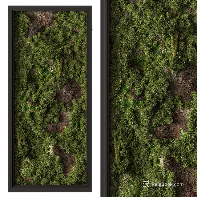 Lush Green Plant Wall Decoration With Various Greenery And Stunning Indoor Visual Effect 3d model 