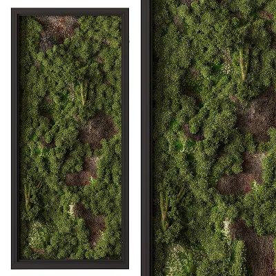 Lush Green Plant Wall Decoration With Various Greenery And Stunning Indoor Visual Effect 3d model