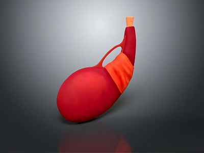 Red Household Water Bottle With Orange Accent And Unique Handle Design For Daily Use 3d model