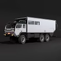 White Off Road Camper Truck With Six Wheel Drive Roof Rack And Rugged Exterior