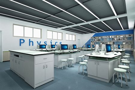 Modern Classroom Physics Classroom 3d model