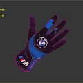 BMW M Series Black And Blue Glove With Logo And Sporty Design