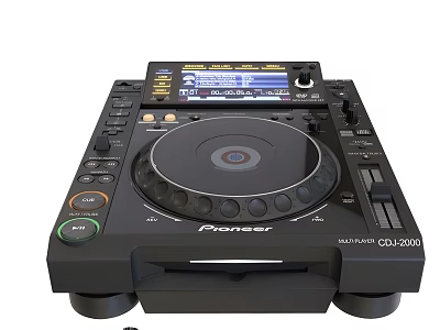 Professional Headphone Speaker Equipment With Pioneer CDJ 2000 For DJ Audio Playback 3d model