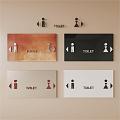 Male and female symbols of public restrooms Toilet signs 3d model