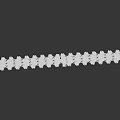 Silver Metal Chain Mechanical Part With Circular Holes And Link Structure
