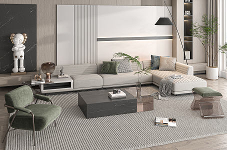 Modern Sofa Coffee Table Combination Sofa Coffee Table 3d model