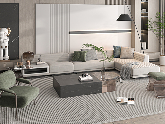 Modern Sofa Coffee Table Combination Sofa Coffee Table 3d model