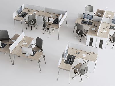 modern office desk and chair model