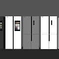 Modern Refrigerators Showcase With Various Colors Styles And Digital Display Designs 3d model