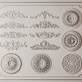 French carved plaster 3d model