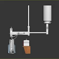 Professional Medical Equipment Setup With Surgical Lamp Bottles Monitor And First Aid Kit