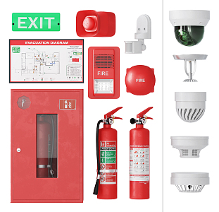 Modern fire extinguisher fire appliance 3d model