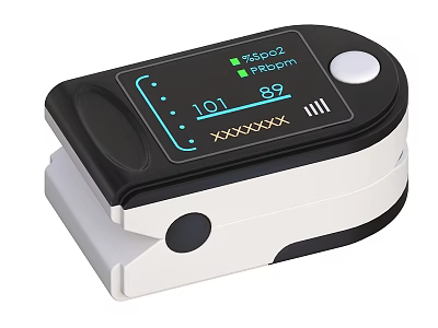 Pulse Oximeter Medical Device With Digital Display For Blood Oxygen And Pulse Rate Monitoring 3d model