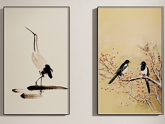 New Chinese Animal Painting Decorative Painting 3d model