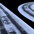 Modern Road Facilities Featuring Curved Traffic Lanes And Asphalt Pavement Markings