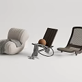Modern Lounge Chair Designs With Mesh Wooden Upholstered Frames Featuring Throw Blanket And Decorative Details
