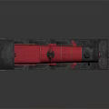 Vintage Red Steam Train Model With Black Roof And Classic Metal Wheels