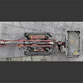 Red Tracked Aerial Work Platform With Mobile Hydraulic Lift And Basket