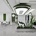 Modern Beauty Salon Interior With Styling Chairs Mirrors And Green Plants Lighting