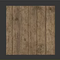 Rustic Wooden Coffee Table With Square Plank Top And Crossed Legs Design