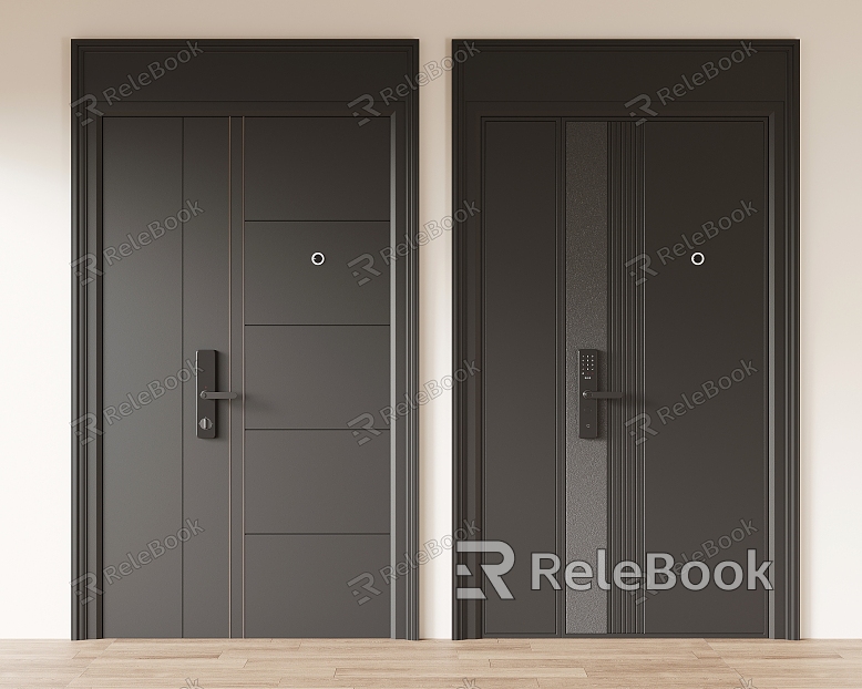 Modern entry door security door model