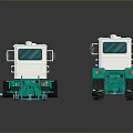 Green And White Heavy Duty Trucks With Large Tires For Construction Work
